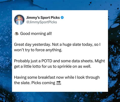 @JimmySportPicks .